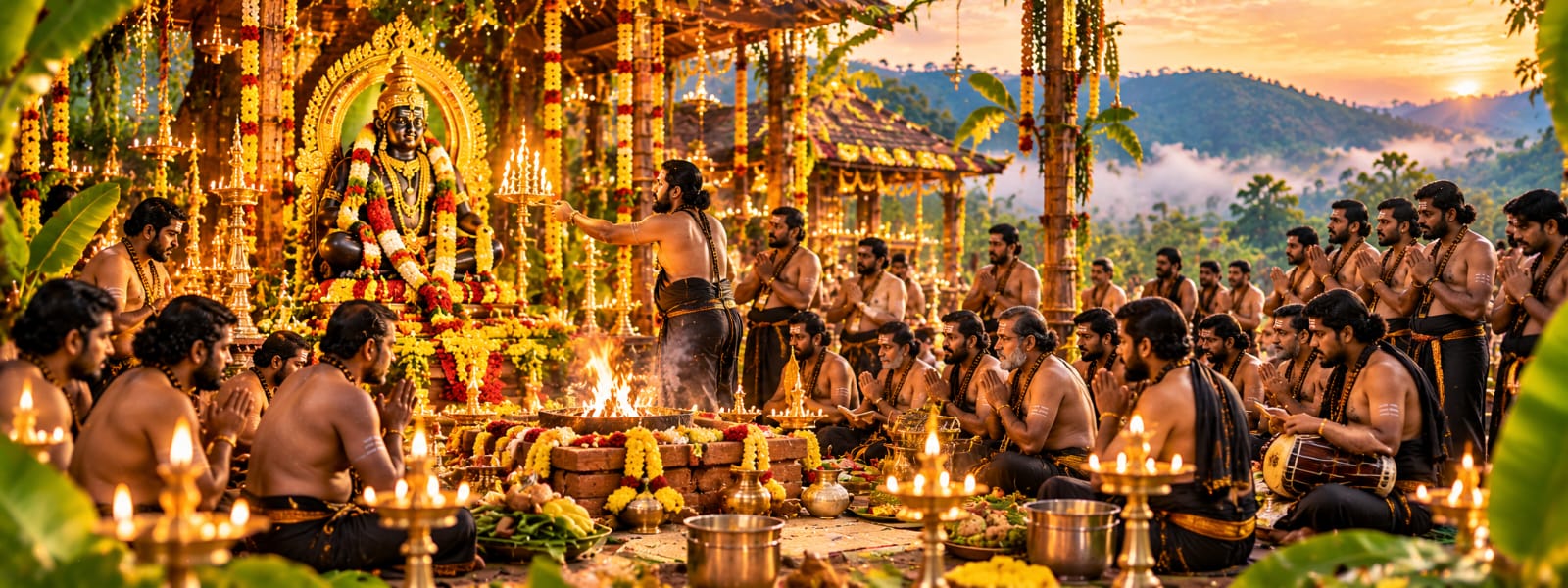 Divine puja vegetarian feast